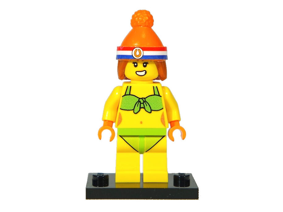 Nieuwjaarsduik minifiguur vrouw