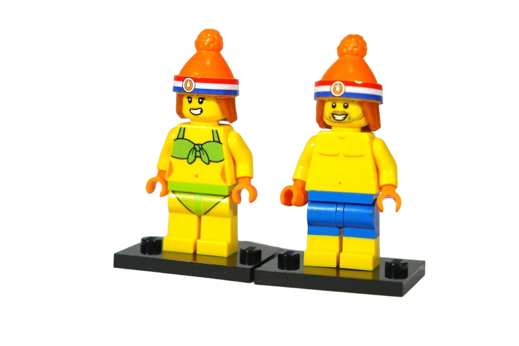 Nieuwjaarsduik minifiguur man/vrouw
