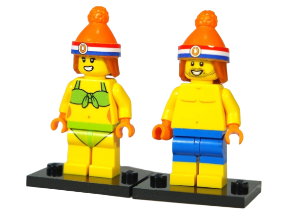 Nieuwjaarsduik minifiguur man/vrouw