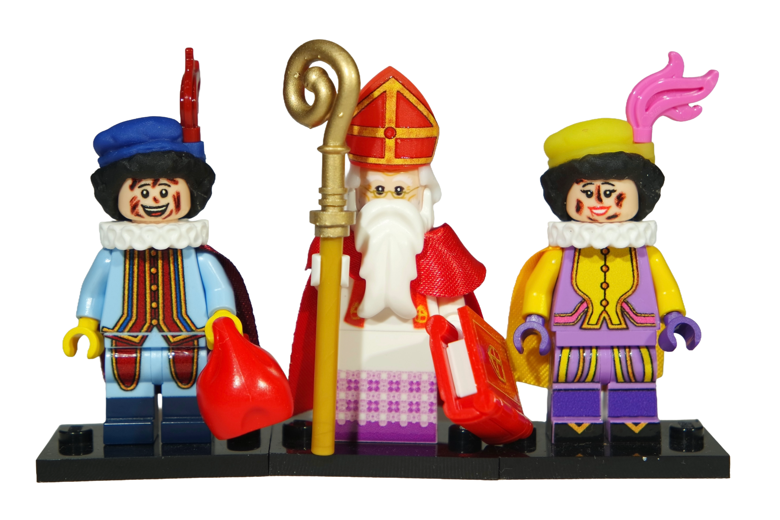 Sinterklaas & Pieten set van 3 minifiguren - Afbeelding 1